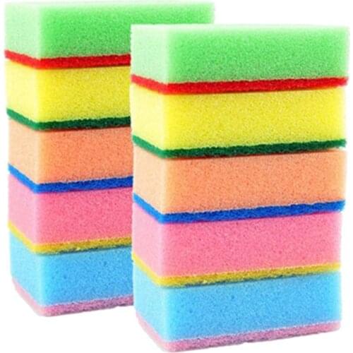 10 Pcs Household Dishwashing Sponge Wipe Dish Sponge Washing Towels Wiping Rags Brush Microfiber Dish Cleaning Cloth