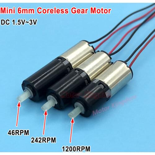 50pcs/lot DC 3V Small Mini 6mm Planetary Gearbox Reducer Gear Motor Reduction Micro Coreless Motor DIY Robot