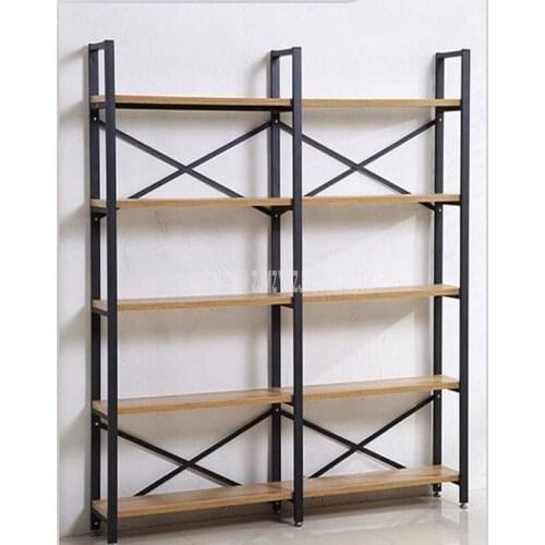 160*34*182cm Floor Corner Shelf Wood Rack Steel Frame Book Goods Storage Rack Organizer BookShelf Living Room Corner Shelf