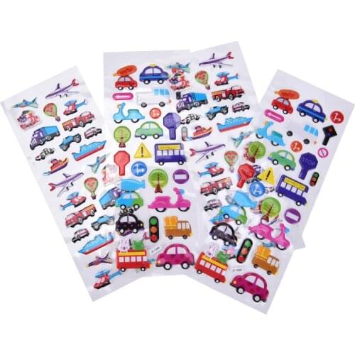 2PCS New Arrival DIY Kawaii Stationery Cars 3D Diary Planner Journal Note Diary Paper Stickers for Scrapbooking