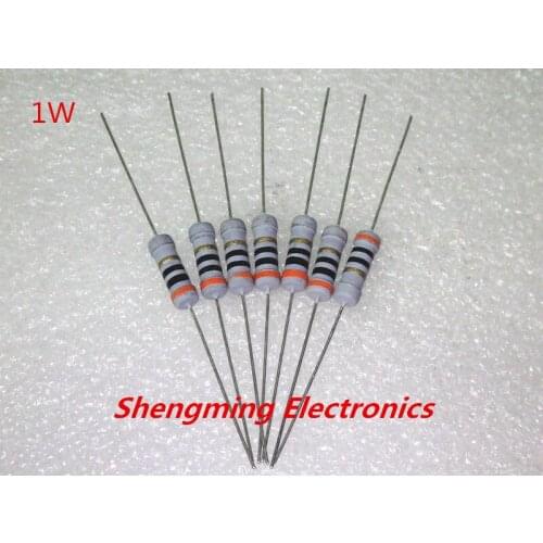 500PCS 1W 270K 300K 330K 360K 390K 430K 470K 510K 560K 620K 680K 750K 820K 910K 1M 2M ohm METAL OXIDE FILM resistor TOL.5
