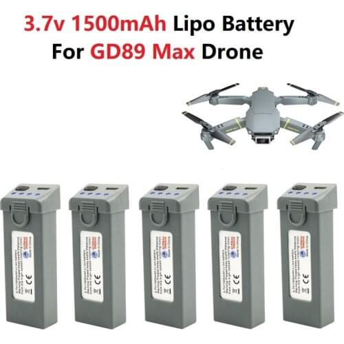 1-5Pcs Original 3.7v Drone Battery For GD89 Max 3.7v 1500mAh Lipo Battery RC Quadcopter Spare Parts 3.7v GD89 Max Drone Battery