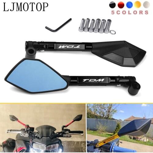 For YAMAHA TDM 850 TDM850 1991-2020 TDM 900 TDM900 2004-2015 TDM Motorcycle CNC Aluminum Rear View Rearview Mirrors Side Mirror