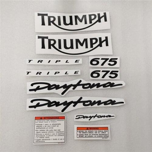 Free Shipping Motorcycle Fairing Decal for Triumph 675 Protector Racing Sticker Full Kit Decorative Protector Black Style