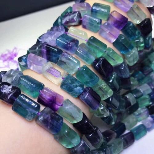 Loose beads fluorite trangular prism 10*14mm 14inch for DIY jewelry making FPPJ wholesale beads nature