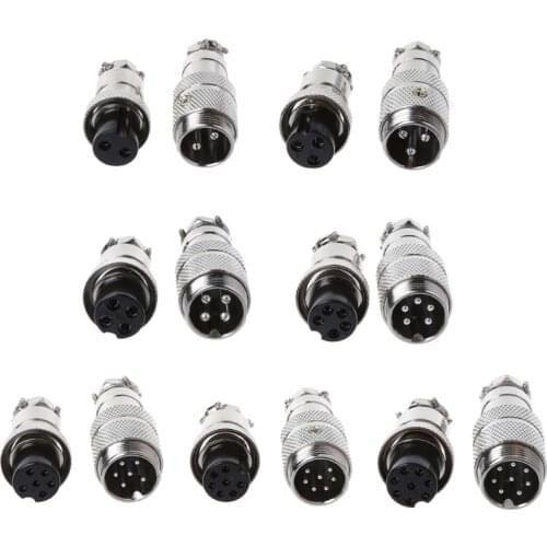 Gx16 Butting Aviation Male Connector Female Plug 2/3/4/5/6/7/8 Pin