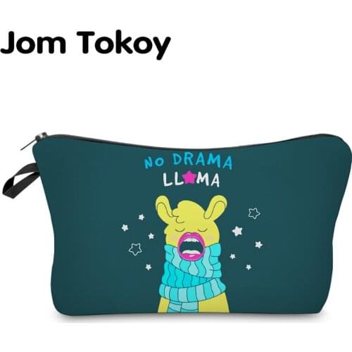 Jom Tokoy Printing Makeup Bags Multicolor Pattern Cute Cosmetics Pouchs For Travel Ladies Pouch Women Cosmetic Bag