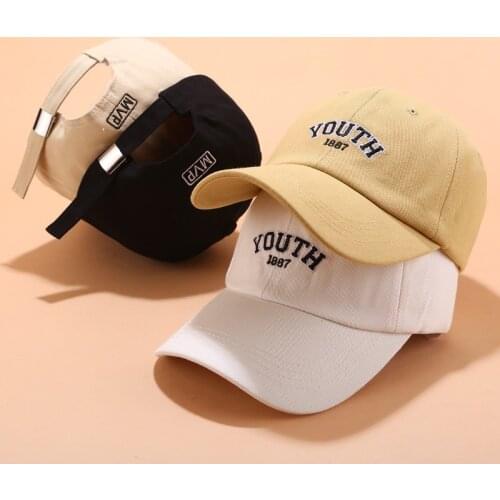 Summer Men Women Plain Curved Sun Visor Baseball Hat Female embroidery letter Fashion Snapback sunbonnet Adjustable Caps A30