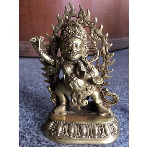 China brass Copper Buddhist Mahakala dharma king kong buddha statue,Free Shipping Home decoration metal crafts