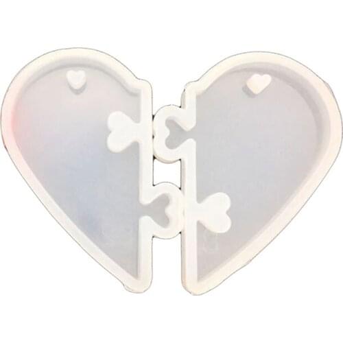 12PCS UV Resin Beautiful Jewelry Liquid Silicone Mold Love Heart Resin Charms Pendant Molds For DIY Decorate Making Jewelry