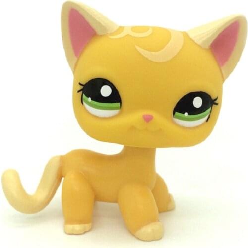 LPS Pet Shop Toys Real Rare PERSIAN cat #CHAT PERSAN Yellow Kitty Old Original Toy Free Shipping