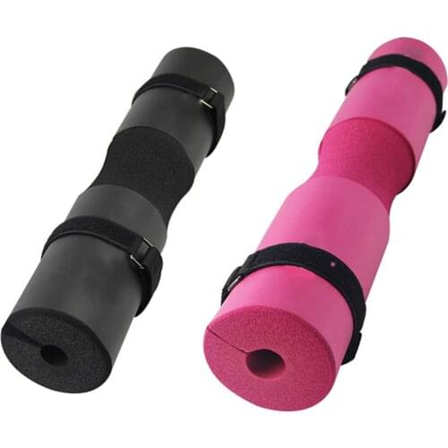 Foam Barbell Pad Cover For Gym Weightlifting Cushioned Squat Shoulder Back Support Neck Shoulder Protective Pad Black Pink