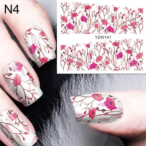 1 Sheet Blooming Flower Nail Art Water Decals Transfer Sticker Nail Art Tools New