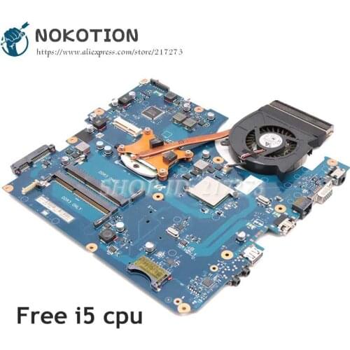 NOKOTION BREMEN-C For Samsung R540 NP-R540 Laptop Motherboard HM55 DDR3 with Radiator free i5