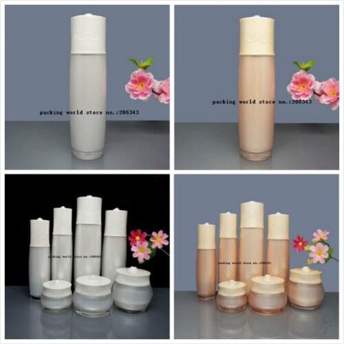 120ml gold/pearl white plastic Acrylic bottle with white pump lid for serum /lotion/emulsion/foundation/skin care packing