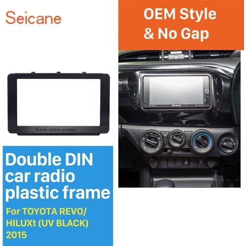 Seicane Double Din 173*98mm Car Radio Fascia DVD Player Frame for Toyota Revo Hilux Dash Mount Audio Fitting Adaptor Car-styling