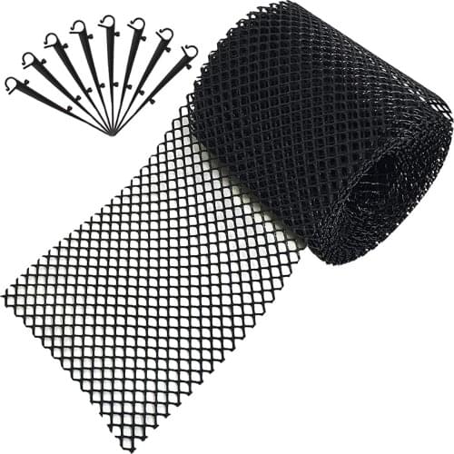 Gutter Guard Mesh 20 Ft X 6In Black Plastic Gutters Cover gutter leaf guard Easy Install