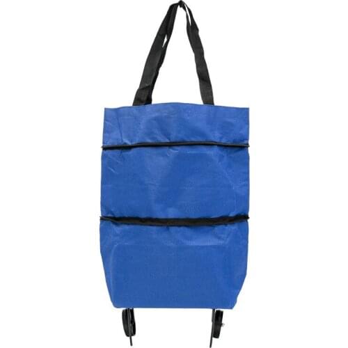 Collapsible Shopping Bag Portable Household Folding Cart Shopping Wheel Bag Tote Bag Reusable Canvas Bag Eco Friendly Products