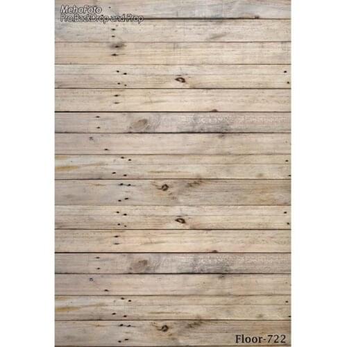 Vinyl Photography Background Light Brown Wooden Floor Computed Printed Children Backdrops for Photo Studio Floor-722
