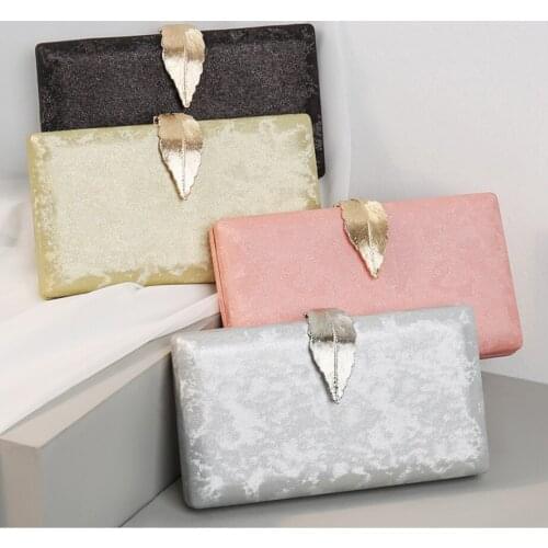 XIYUAN 2020 new metal leaf dinner bag Printed texture clutch bags women messenger bag small square Shoulder & Crossbody Bag