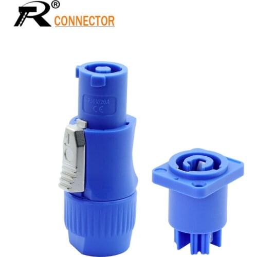 1pc Male & Female in pair PowerCON Type A NAC3FCA+NAC3MPA-1 Chassis Plug Panel adapter 3 Pin Powercon Speaker Connector