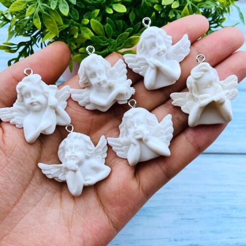 10pcs Resin Cute Most Hot Selling Angel Charm Pendant for Keychain, Earring, Scrapbooking, DIY Making, Necklace