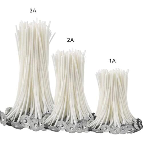100Pcs/set Candle Wicks Smokeless Wax Pure Cotton Core 9/15/20cm DIY Candle Making Pre-waxed Wicks For Party Supplies