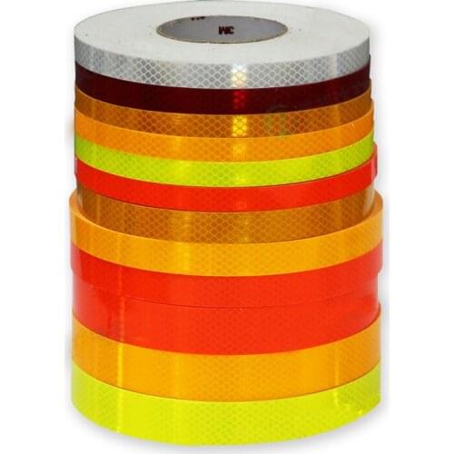 2m/45m Length 1.5cm Width 6 Colors New Fluorescent Series Motorcycle Bicycle Reflective Stickers Safety Warning Strip