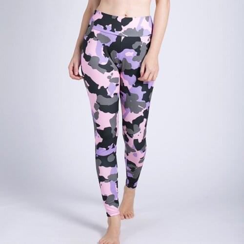2018 Gym Clothes Camouflage Sexy Print Leggings Women High Waist Slim Fitness Yoga Pants Bandage Full Length Sport Leggings