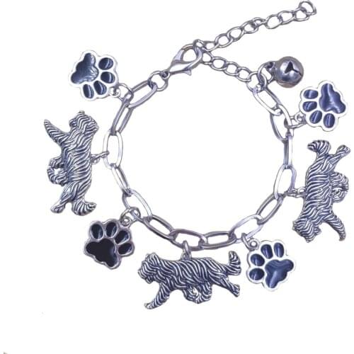 2021 Cute Unique Dog Animal Stainless Steel Charm Chain Bracelets Men Women Briard Beagle Greyhound Drop Shipping SB126