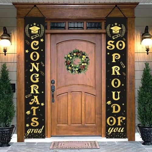 2021 Graduation Party Decorations Graduation Couplet Banners Class Of 2021 Congrats Grad Door Porch Hanging Flags Sign decor