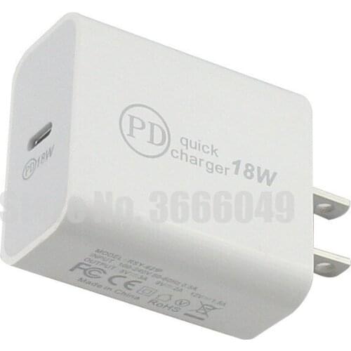 30pcs/lot 18W USB C Type c PD Charger Adapter For iPhone 11 pro Max 8 plus X XS MAX