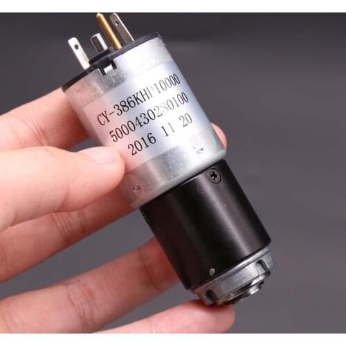 386 Planetary Geared Motor DC 12V 440RPM Gearbox Speed Ruducer Motor Ratio 1:22 NdFeB Strong Magnet Six-pole Rotor Ball Bearing