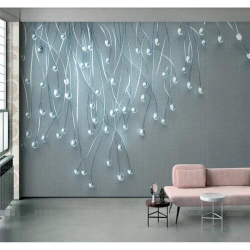 XUESU 3d stereo beautiful glare glass particles cloth pattern TV background wall custom wallpaper 8D wall covering
