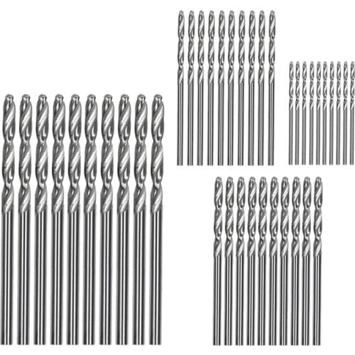 40 Pcs Mini Drill Hss Bit 0.6Mm-2.0Mm Straight Shank Pcb Twist Drill Bits Set
