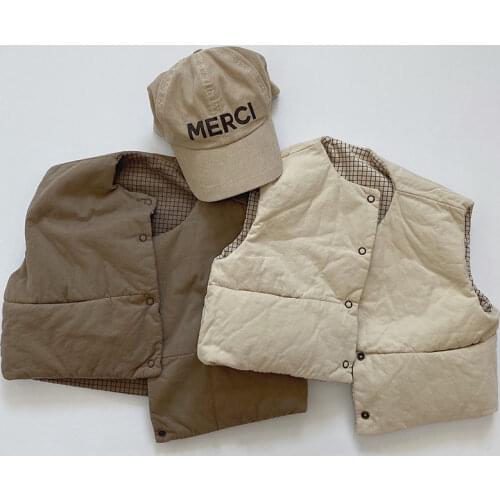 Childrens Korean winter fashion new top boys and girls Korea can wear casual vest