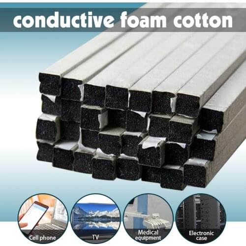 1M Conductive Foam Conductive Cotton Omnidirectional Conductive Cloth Shielding Foam EMI Electromagnetic Shielding Strips Sponge