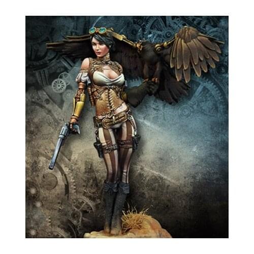 Resin Figure 1/24 ancient woman warrior stand Model Unassambled Unpainted Figure Building Kit