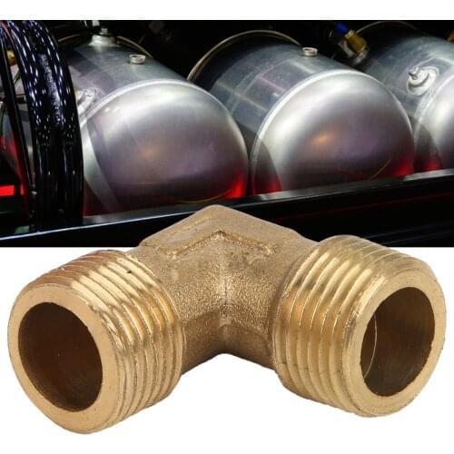 G3/8 Inch Right Angle Pipe Joint Brass Pump Check Valve Connection Elbow Air Compressor Fittings