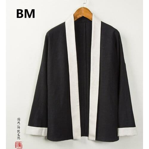 Chinese Tang Suit Wudang Hanfu MenS Clothing Cloak Cotton Linen Coat Ethnic Style Zen Clothing Ancient Costume Taoist Robe