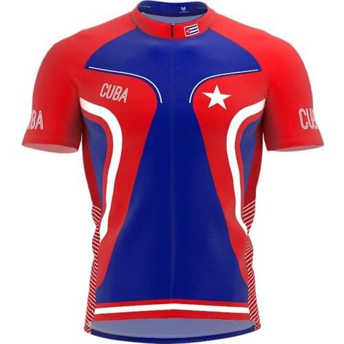 2020 Cuba Men And Women classic cycling team short sleeved bike Road Mountain Race Clothing Maillot ciclismo outdoor bike jersey