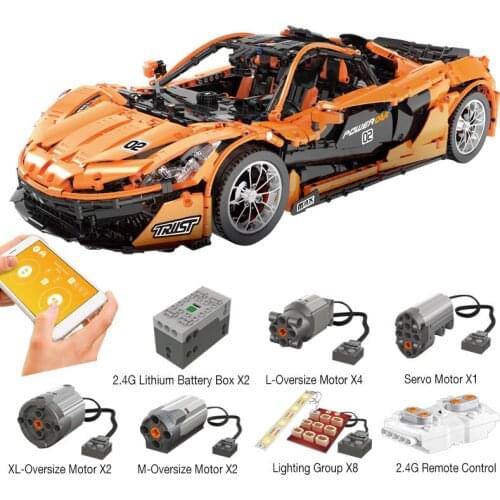 13090 3431Pcs Technic P1 racing Function Car electric remote control assembly IEGoset building blocks toys mobile APP RC 20087