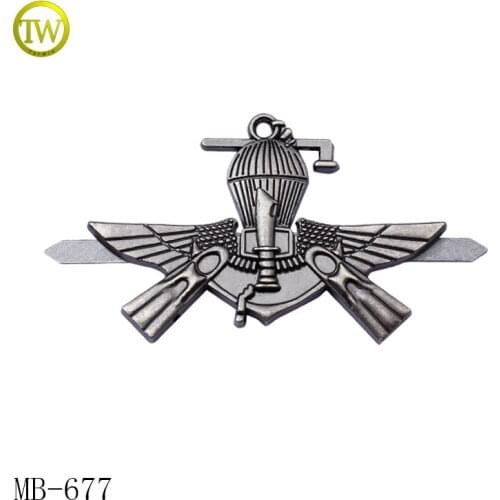 MB677 custom metal logo tag antique silver metal label for clothes and purse