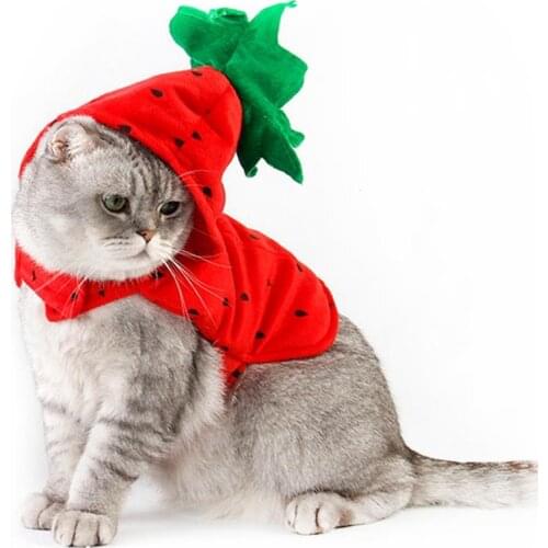 Cute Cat Winter Clothes Warm Pet Coat Costume For Christmas Cat Dress Up Costume With Hat For Chihuahua Bulldog Pet Products