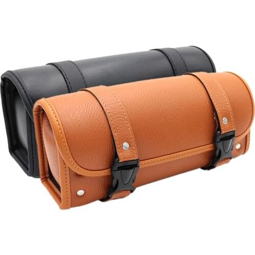 MOOREAXE Motorcycle PU Leather Bag Handleabar Sissy Bar Bag Side Bag Saddle Tail Bag Fork Tube Luggage Chopper Bobber Cruiser