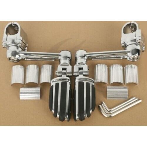 Motorcycle Pair Adjustable Motorbike Front Pegs FootPegs Footrest For Honda Goldwing GL1800 22mm 30mm 35mm