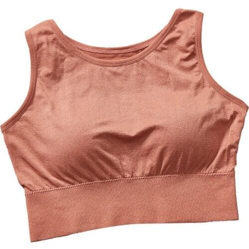 Bottom Yoga Wide Shoulder Sports Vest With Chest Pads To Gather And Wrap And Expose The Navel To Sleep Outside