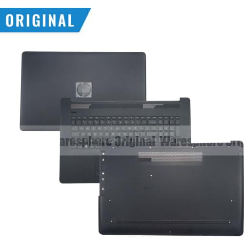 New Original LCD Back Rear Lid Palmrest Bottom Base Cover For HP Pavilion 17-BY 17-CA Top Cover Upper Case Black Grid Model