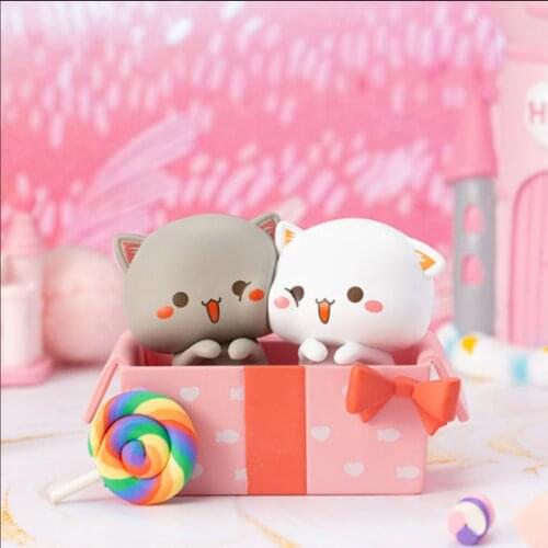 Peach Cat 2 Let Love First Series Blind Box Cartoon Anime Doll Trendy Cute Girl Heart Doll Gift
