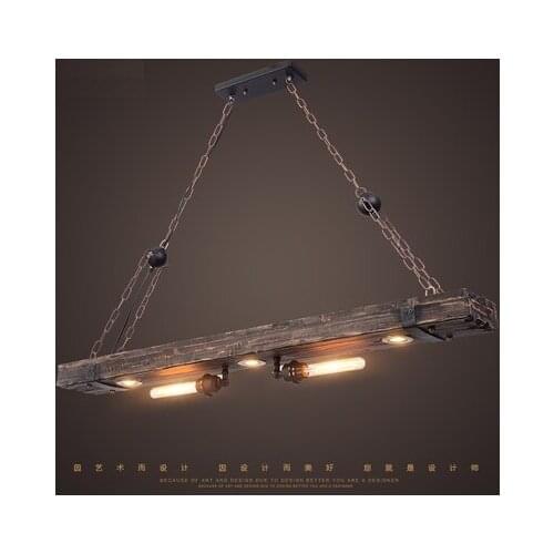 Loft Decor Wood Droplight Edison Industrial Vintage LED Pendant Light Fixtures Dining Room Hanging Lamp Home Indoor Lighting